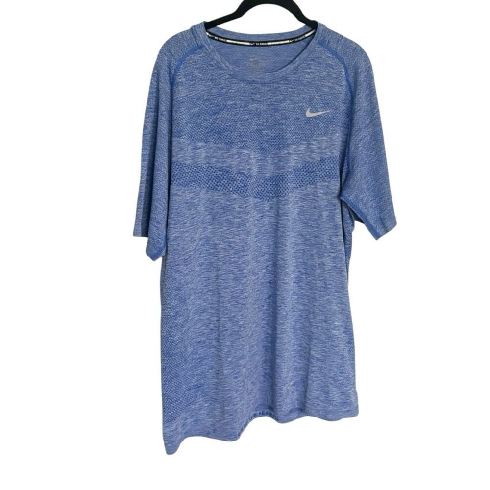 NIKE Running Men’s Dri-Fit T-Shirt Sz XL Light Blue Short Sleeve
